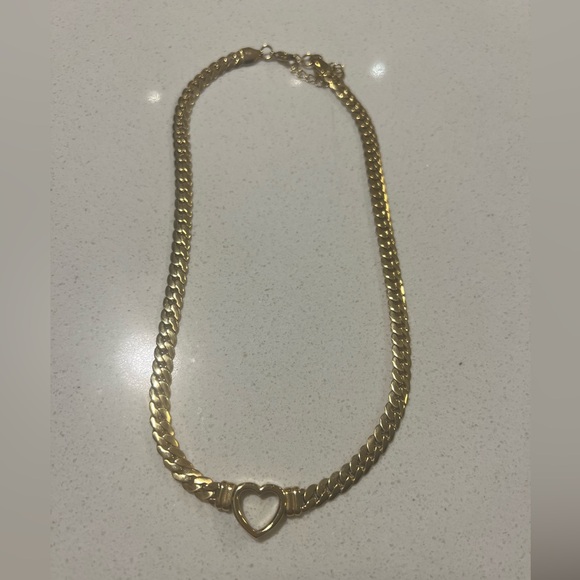 Golden Heart Necklace | 18K Gold Plated | Stainless
Steel Chain Heart Necklace - Picture 3 of 3